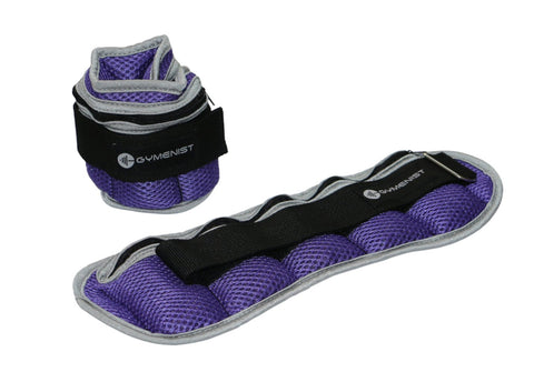 GYMENIST Pair of Ankle and Wrist Weights Adjustable Size The Weight Can Also Be Adjusted (Up to 2 LBS)