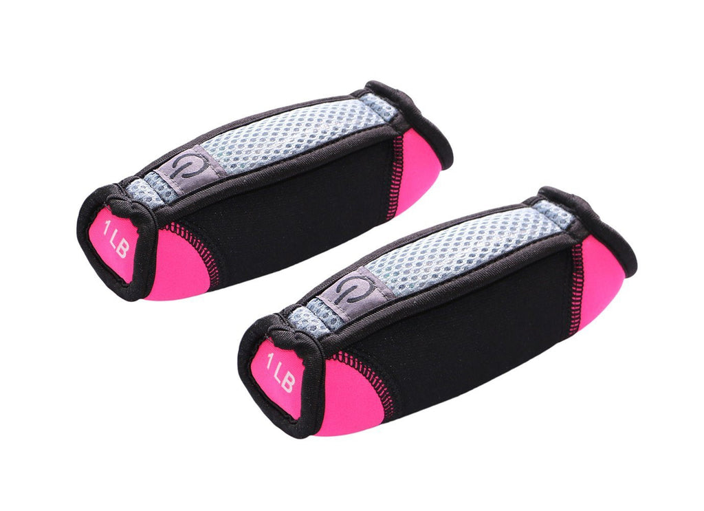 Gymenist Set of 2 Jogging Dumbbells with Strap for hand, Pair Of Running Dumbbells Has Blinking LED Lights For Night Running