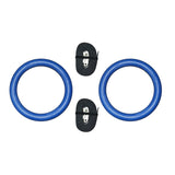Gymenist Pair of Gymnastics Gym Rings With EXTRA WIDE Straps Set of 2 Workout Exercise Hoops with Bands and Adjustable Buckles