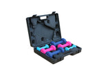 Gymenist Dumbbell Set With Hard Plastic Case Includes 3 Pairs And A Hard Travel Carry Storage Case (1LB - 2LB - 4LB)