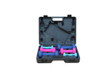 Gymenist Dumbbell Set With Hard Plastic Case Includes 3 Pairs And A Hard Travel Carry Storage Case (1LB - 2LB - 4LB)