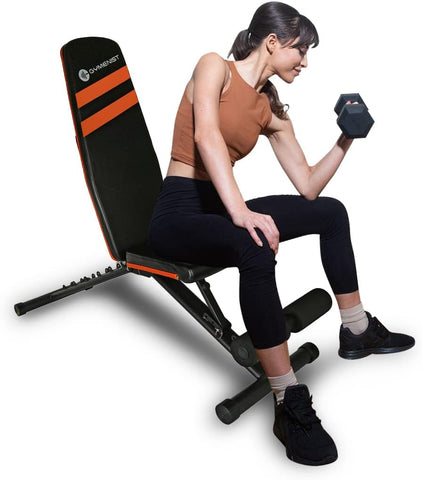 Foldable Exercise Bench and Easy To Carry NO ASSEMBLY NEEDED FOLD-110B