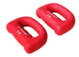 Gymenist Set of 2 Hand Shaped Neoprene Exercise Workout Jogging Walking Cardio Dumbbells Pair