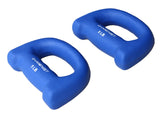 Gymenist Set of 2 Hand Shaped Neoprene Exercise Workout Jogging Walking Cardio Dumbbells Pair