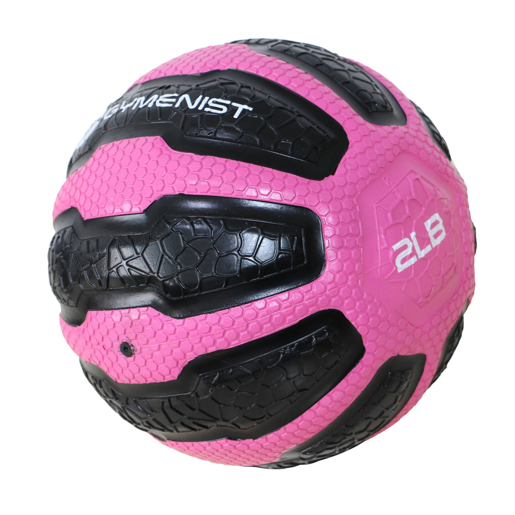 GYMENIST Rubber Medicine Ball with Textured Grip, Available in 9 Sizes, 2-20 LB, Weighted Fitness Balls,Improves Balance and Flexibility - Great for Gym, Exercise, Workouts