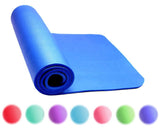 Thick Exercise Yoga Floor Mat Nbr 24 X 71 Inches Great for Camping Cardio Workouts Pilates Gymnastics With Carrying Strap Included