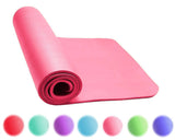 Thick Exercise Yoga Floor Mat Nbr 24 X 71 Inches Great for Camping Cardio Workouts Pilates Gymnastics With Carrying Strap Included