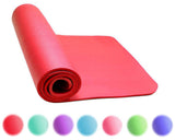 Thick Exercise Yoga Floor Mat Nbr 24 X 71 Inches Great for Camping Cardio Workouts Pilates Gymnastics With Carrying Strap Included