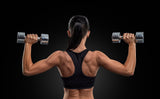 Gymenist Set of 2 Round Chrome Dumbbells with Chromed Metal Handles, Pair of 2 Heavy Dumbbells Choose Your Weight Size