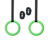 Gymenist Pair of Gymnastics Gym Rings With EXTRA WIDE Straps Set of 2 Workout Exercise Hoops with Bands and Adjustable Buckles