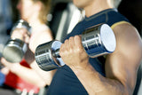 Gymenist Set of 2 Round Chrome Dumbbells with Chromed Metal Handles, Pair of 2 Heavy Dumbbells Choose Your Weight Size