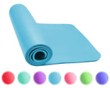 Thick Exercise Yoga Floor Mat Nbr 24 X 71 Inches Great for Camping Cardio Workouts Pilates Gymnastics With Carrying Strap Included