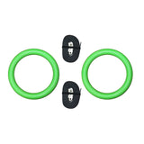 Gymenist Pair of Gymnastics Gym Rings Set of 2 Workout Exercise Hoops with Bands