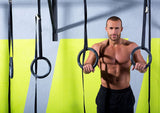 Gymenist Pair of Gymnastics Gym Rings With EXTRA WIDE Straps Set of 2 Workout Exercise Hoops with Bands and Adjustable Buckles