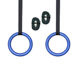 Gymenist Pair of Gymnastics Gym Rings With EXTRA WIDE Straps Set of 2 Workout Exercise Hoops with Bands and Adjustable Buckles